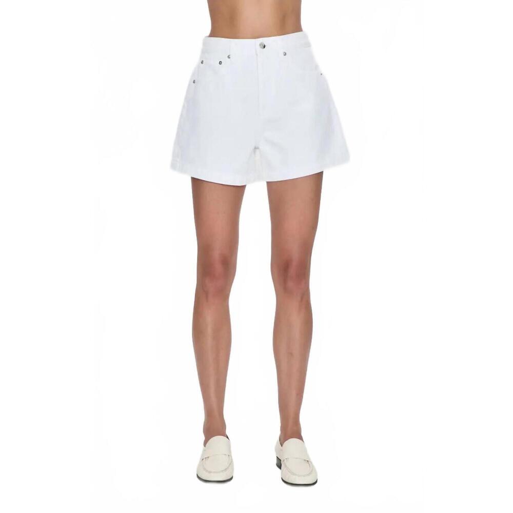 NEW PISTOLA Saige high-rise shorts in polished white